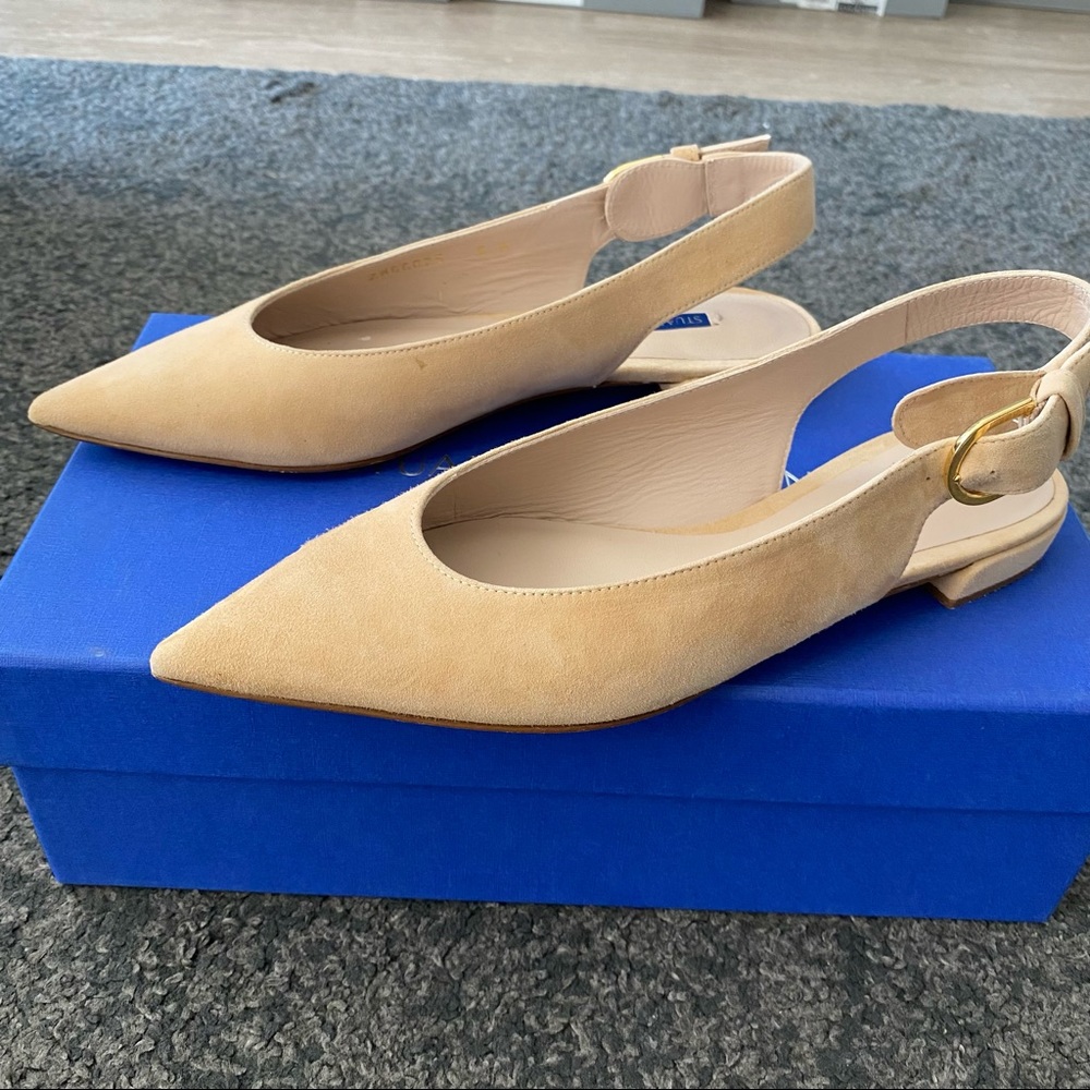 Stuart Weitzman Adela Slingbacks tan